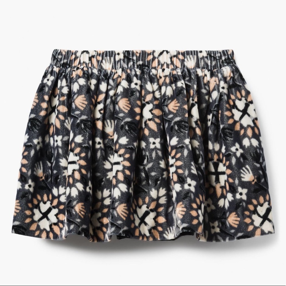 Toddler velvet skirt